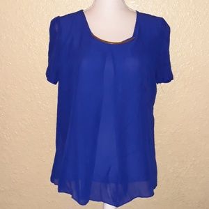 Liv a girl blue blouse top